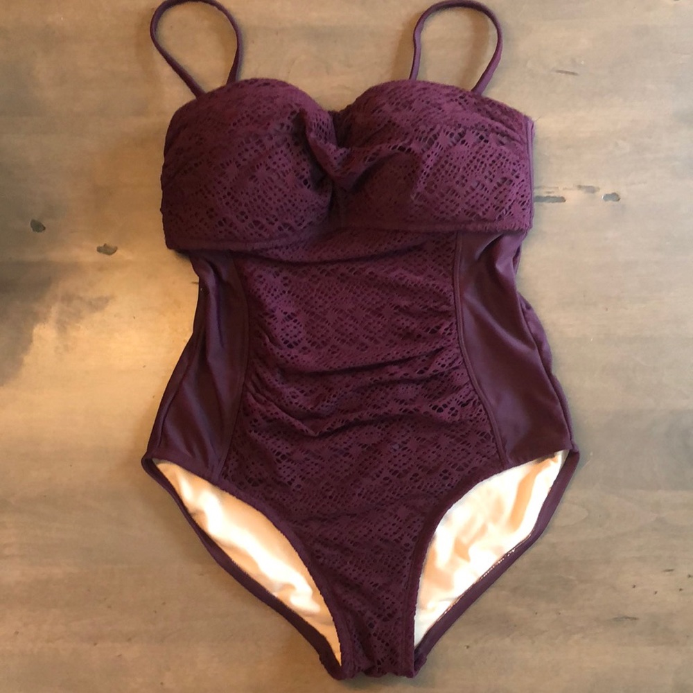 One piece swimsuit with built in bra